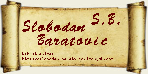 Slobodan Baratović vizit kartica